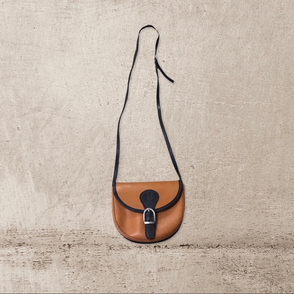 Vintage Vera Pelle Brown Small Shoulder Bag, OS